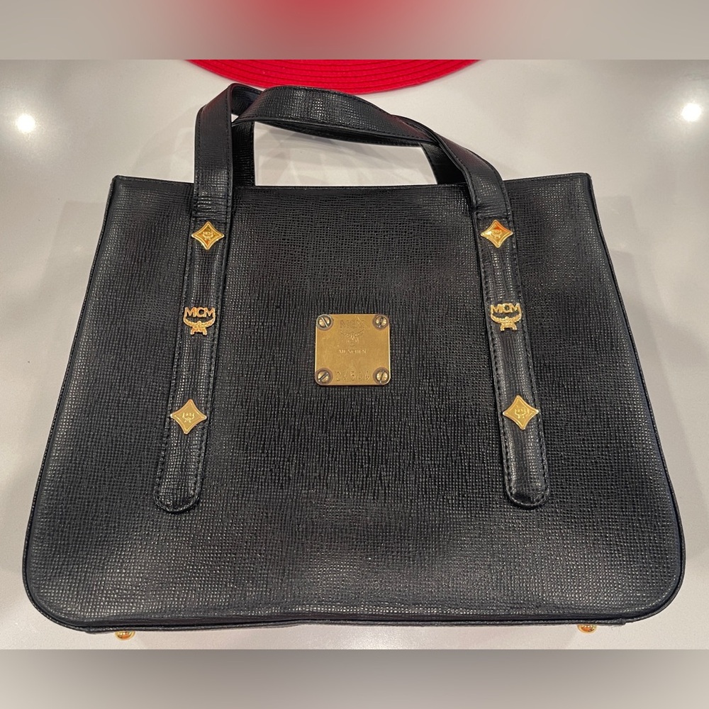 Title: Black MCM Leather Handbag - Picture 8 of 10